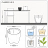 Кашпо Lechuza Classico LS 21 серебристый