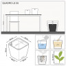 Кашпо Lechuza Quadro LS 35 белый