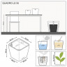 Кашпо Lechuza Quadro LS 35 серо-коричневый