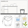 Кашпо Lechuza Quadro LS 43 антрацит