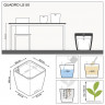 Кашпо Lechuza Quadro LS 50 белый