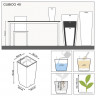 Кашпо Lechuza Cubico 40 белый