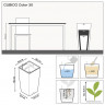 Кашпо Lechuza Cubico Color 30 бежевый