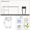 Кашпо Lechuza Cubico Color 40 антрацит